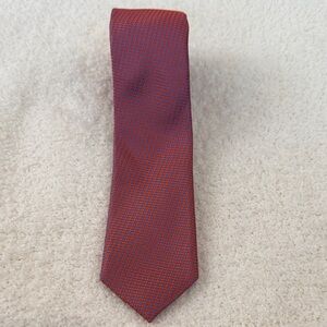 Nordstrom Red and Blue Microcheck Silk Tie